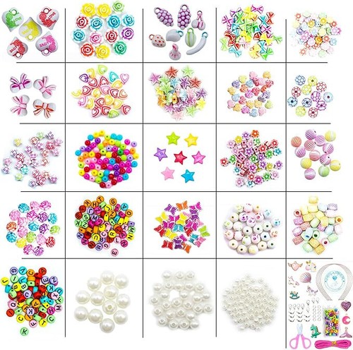 Children DIY Beads for Jewellery Bracelet Necklaces String Making Art_ 24 Colors - Picture 3 of 7