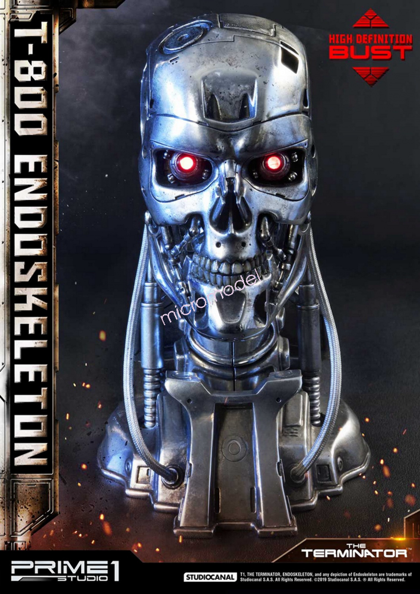 Prime 1 Studio The Terminator T800 Skeleton 1/2 Bust Statue Model