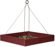 Cherry Amish-Made Fly By hanging Eco-Friendly PolyWood Tray platform bird feeder
