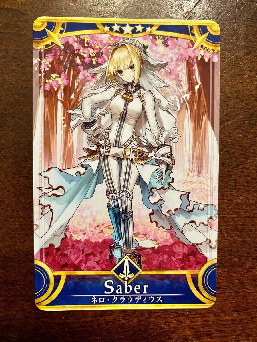 Fate Grand Order Extra FGO Arcade Card Saber Nero Claudius Bride