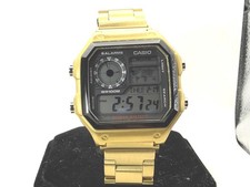 Modded Casio Royale AE1200 Gold Tone 40mm World Time 20mm Strap