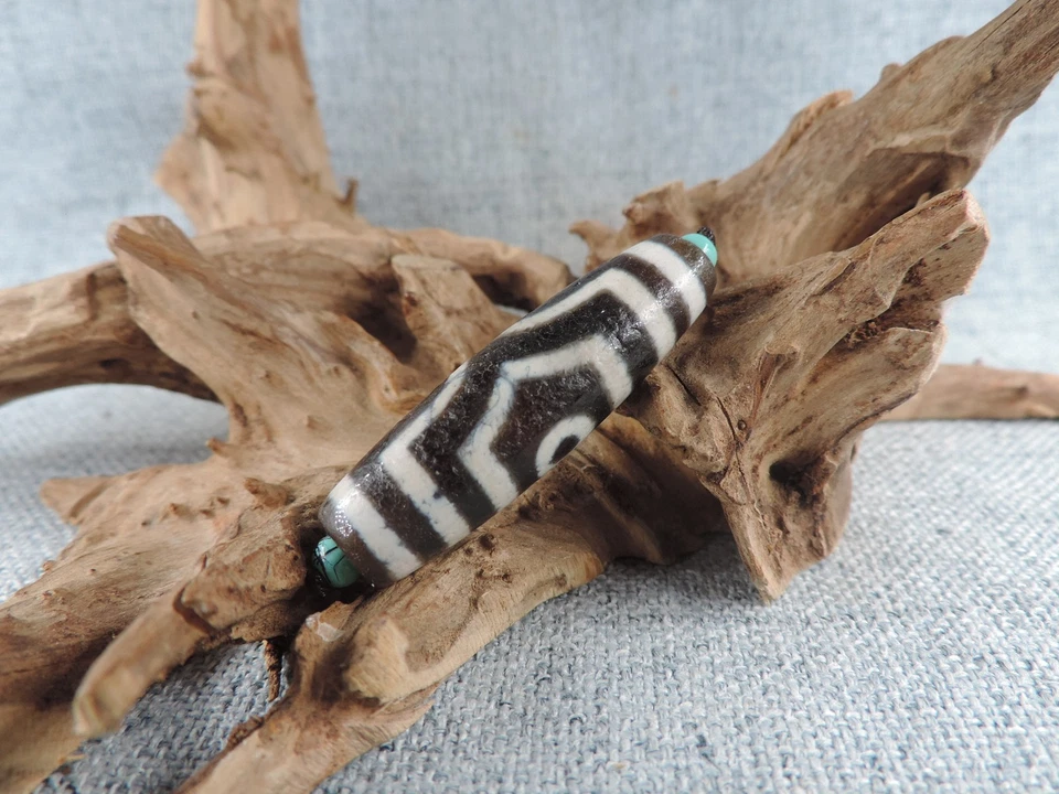 Старинный тибетский 3 глаза старый агат Дзи бусина амулет для подвески браслет Gzi бусина D - Изображение 4 из 4