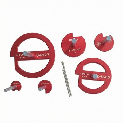 6 Pieces PVC-Rohrfräser-Set Eloxierte Oberfläche PVC-Fitting-Reiberset