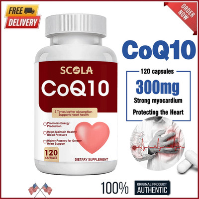 Co Q-10 COQ-10 300mg 120 Capsules Promotes Heart & Cardiovascular Wellness