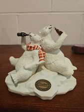 1996 Coca-Cola  Polar Bear and Friend  Figurine   Heritage Collection   Vintage