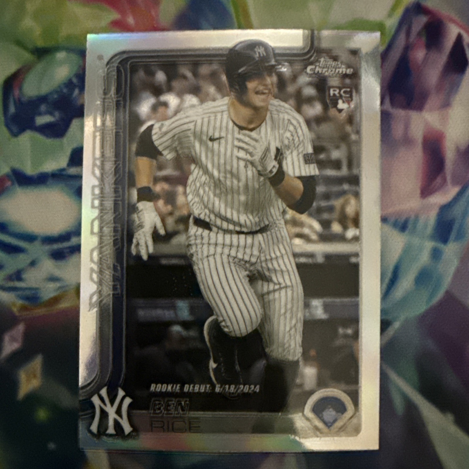 Ben Rice 2025 Topps Chrome Update #U138 Rookie Debut Silver Refractor Yankees