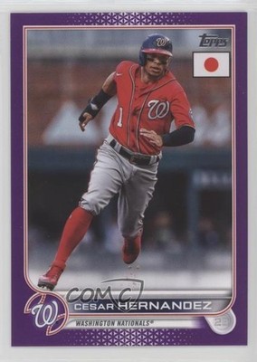 2022 Topps Japan Edition Purple 5/50 Cesar Hernandez #80 4z8