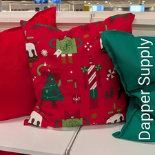 Ikea VINTERFINT Cushion Cover Christmas Pattern on Two Sides Red 20x20" New