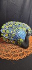 VTG Peacock Bird Stained Glass Tiffany Style Tabletop Desk Lamp — photo 3