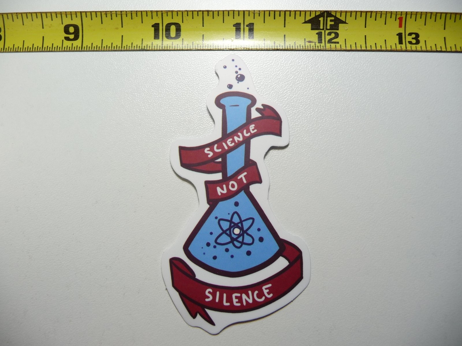 Science Not Silence Beaker Decal Sticker for Teachers Professors Science Class