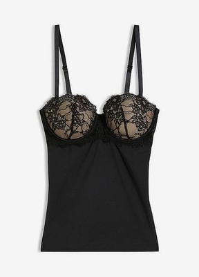 BH-Hemd Gr. 100 Cup D Schwarz Damen-Unterwäsche Bra Unterhemd Oberteil Neu*