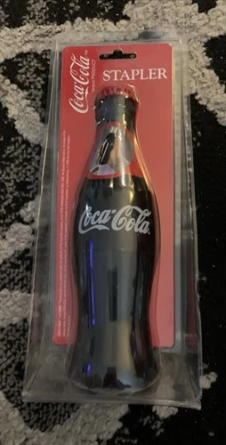 Vtg Coca Cola Bottle Office Desk Stapler Sealed 1998 #73180 Clean Soda Novelty