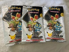 Pok mon TCG: First Partner Pack: Kalos 25th Anniversary Booster Pack -Lot Of 3