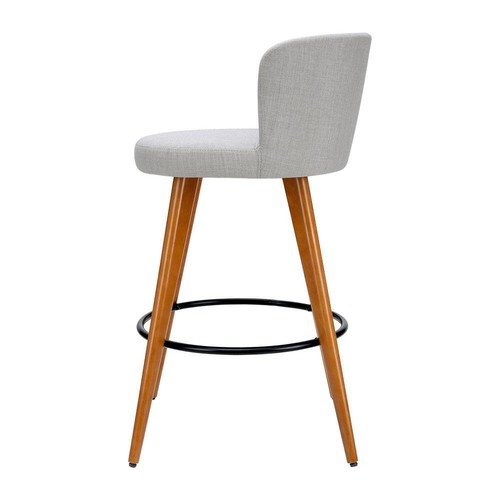 Artiss 2x Wooden Bar Stools Modern Bar Stool Kitchen Dining Chairs Cafe Grey - Picture 4 of 12
