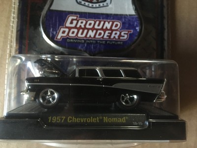 2010 Castline M2 Machines Ground Pounders 1957 Black Chevrolet Nomad