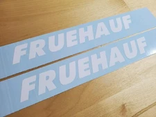 FRUEHAUF trailer Decals stickers replacement (2) Gloss white 8" FAST USA