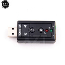 USB 2.0 3D Virtual 12Mbps External 7.1 Channel 3D Virtual Audio Sound Card Adapt
