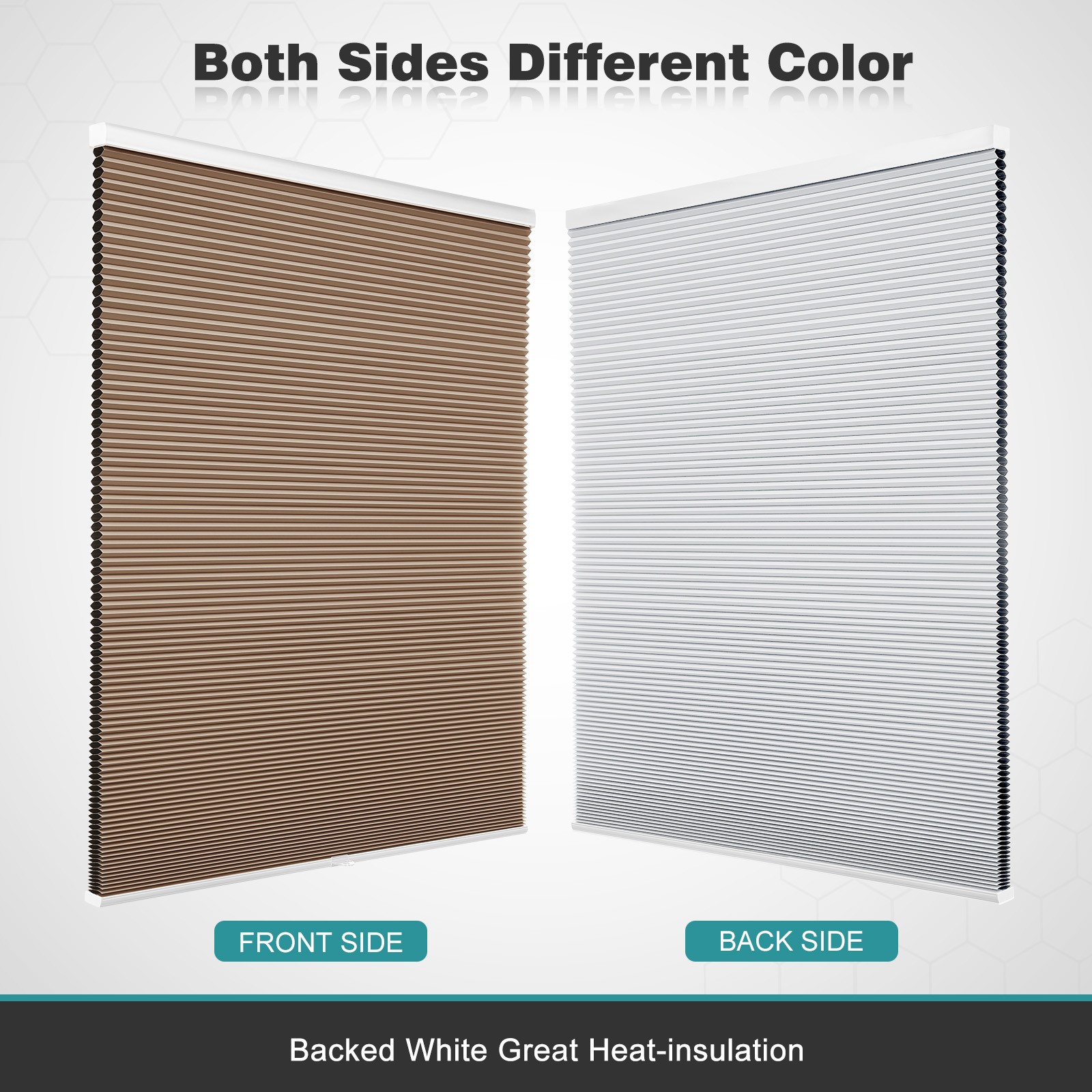 Blackout Home Decorators Cordless Cellular Shade Honeycomb Window Blinds-White