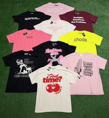 Lot of 10 NEW T Shirts Meme Funny Parody Novelty Mall Size Large Hot Topic