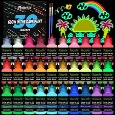 Glow in the Dark Paint, 30 Colors Neon Acrylic Paint with Sparkling Colors 20 M