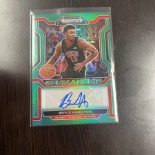 2022 Panini Prizm Bryce Hamilton Green AUTO College Penmanship #CP-BHA