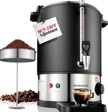 8L 50 Cup Commercial Coffee Urn 1200W Temp Control SS Dispenser for Catering