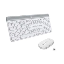 Logitech MK470 Slim Wireless Combo White Mouse Keyboard Very Good