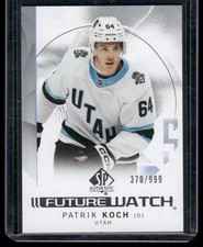 2024-25 SP Authentic Future Watch Patrik Koch RC /999 #157 Arizona Coyotes Utah