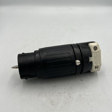 Hubbell CS6364C 50A 125/250V 3-Pole 4-Wire Twist-Lock Connector Plug Black
