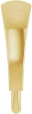 14K Gold Tapered Snap-On Bail for Pendant Charm Creation in Yellow/White Gold