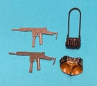 G.I. GI JOE gijoe BEACHHEAD WAIST + WEAPONS lot gun ammo bag + more FREE SHIP