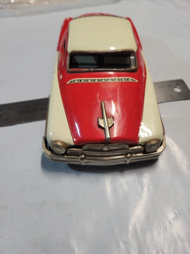 RARO Coche de Fricción Vintage Años 50 Línea MAR Japón Rojo Foto 3 de 4