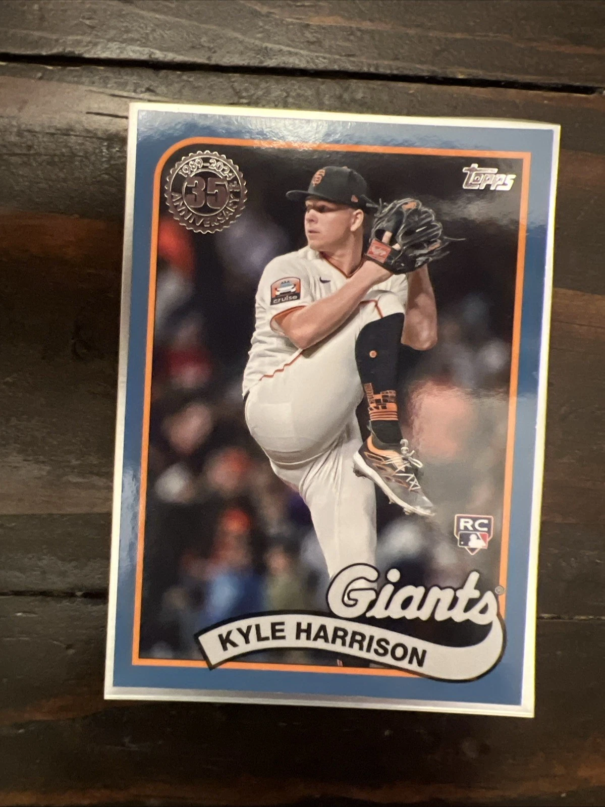 Kyle Harrison 2024 Topps Series 1 Blue Parallel 1989 35th Anniversary Rookie RC