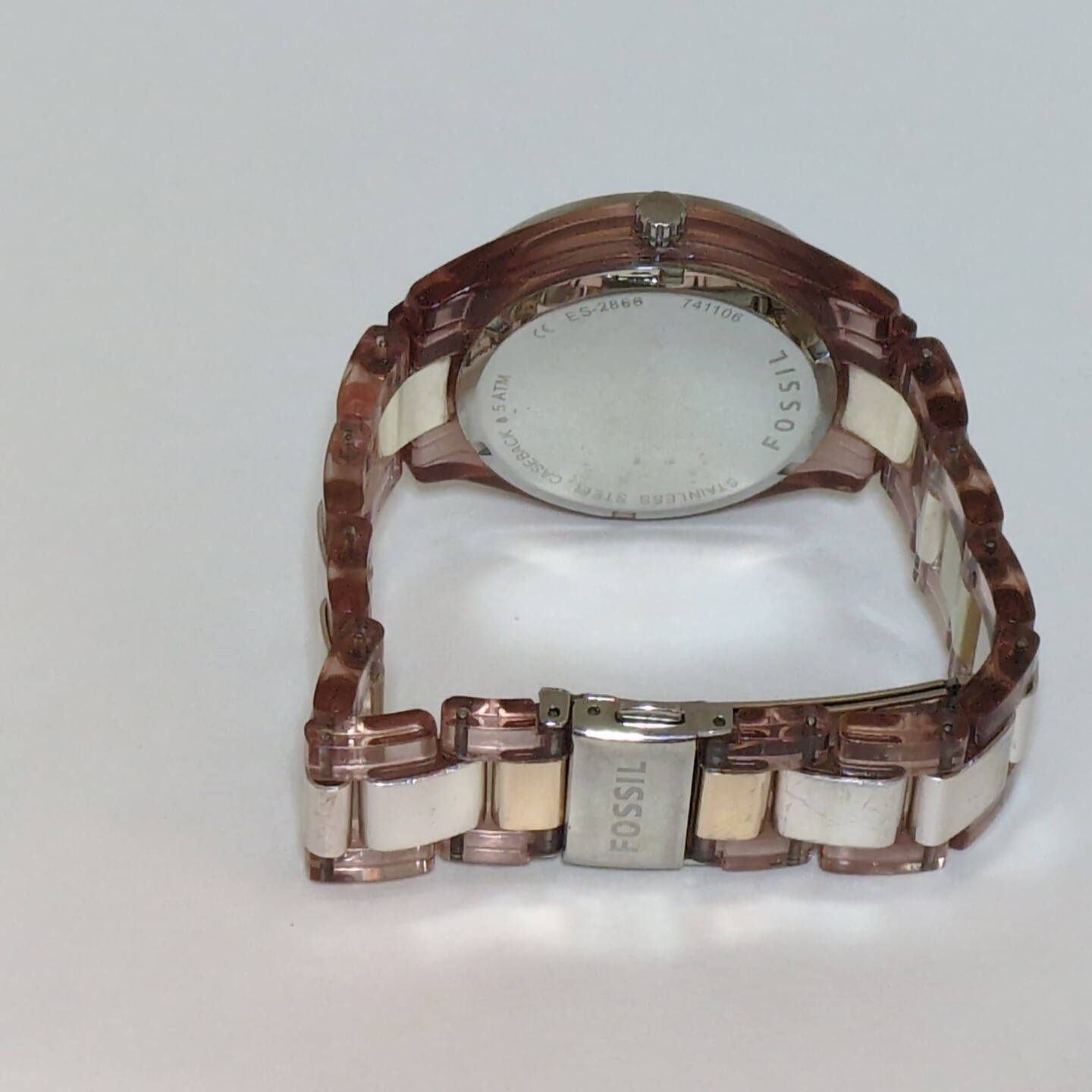 Fossil Stella Glitz Multifunction Translucent Ros… - image 5