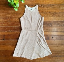 Halston Heritage Beaded Nude Beige Knee Length Cocktail Dress Size 2