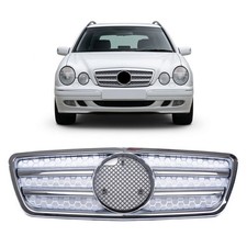 Sportgrill Chrom & Silber passend f&uuml;r Mercedes-Benz E-Klasse W210 S210 1999-2002
