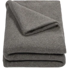 REDCAMP Wool Blanket - Thick, Warm Camping Blanket for Outdoors, Travel, Picn...