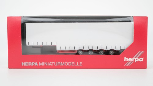 Herpa H0 076265 Volumen Cortina Lonas Semirremolque 5 Ejes Blanco-Rojo | Zustand: Gebraucht