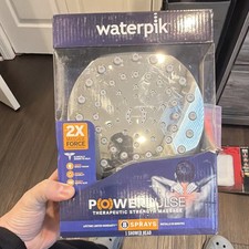 Pommeau de douche de massage haute pression Waterpik RainFall+ PowerPulse 8 motifs de pulvérisation