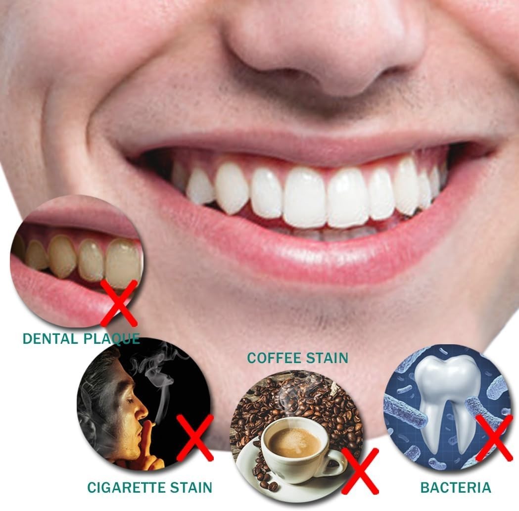 Large Long Head Toothbrush, 4-Pack, Upgraded Hard & Firm Charcoal Bristles, Whit