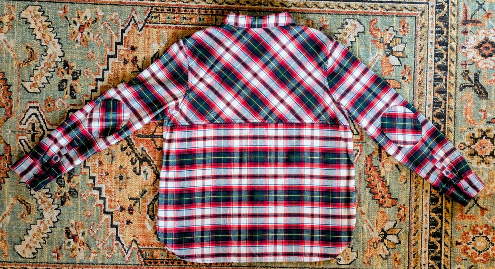 Pendleton Women's Elbow Patch Cotton Flannel Red/… - image 11