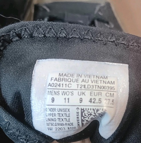 Converse Chuck Taylor CX High Top Sneaker Partially Recycled Cotton Unisex 9 11 - Picture 8 of 11