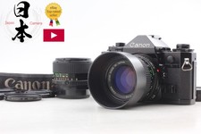 2 Lens  Top MINT  Canon AE-1 35mm Film Camera New FD NFD 50mm f1.4 24mm f2.8 JAPAN