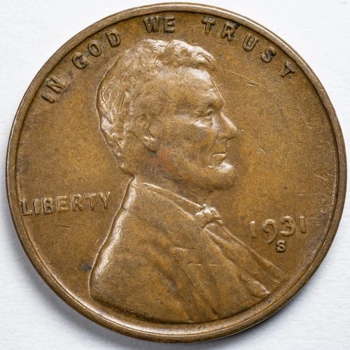 1931-S Lincoln Wheat Penny Extremely Fine (XF) - San Francisco Mint