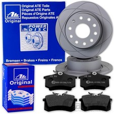 ATE PowerDisc BREMSSCHEIBEN + BELÄGE HINTEN für VW GOLF 4 POLO 6R 6C 9N BEETLE