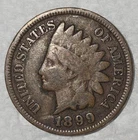 1899 P - 127 Year Old Coin - Philadelphia Mint Indian Head Penny Cent - Ungraded