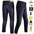 RIDERACT® Mens Motorcycle Riding Jeans Pant Black Reinforced Biker Pant Armored