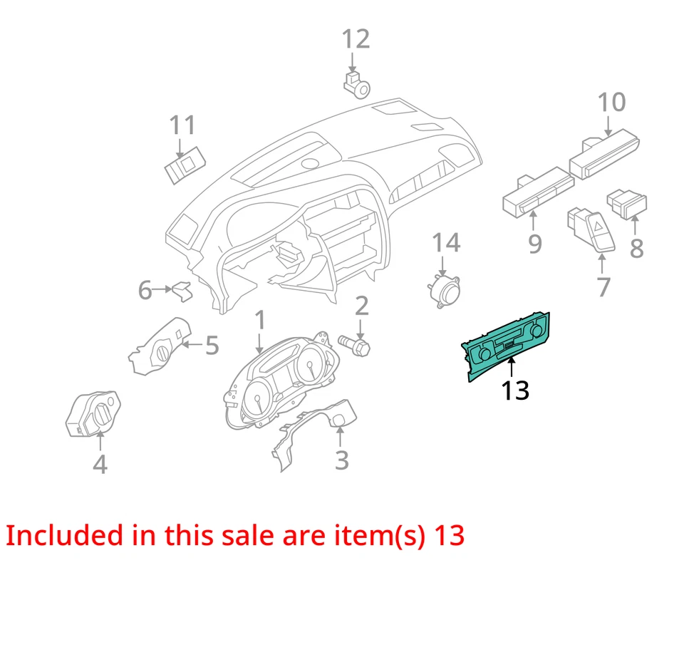 2013-2016 Audi A4 Ac нагреватель климат-контроль 8k1 820 043 R ES4AX - Изображение 3 из 4