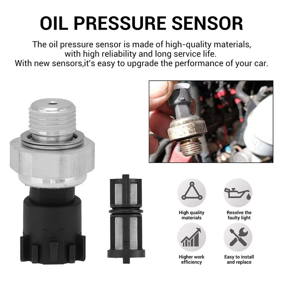 Oil Pressure Sensor 12673134 Fits 09-17 Chevrolet Silverado With Filter 5.3L 6.2 - Изображение 4 из 4