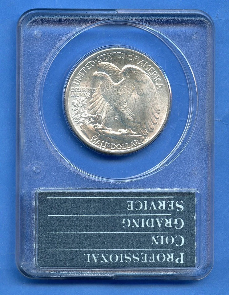 1943 P PCGS MS64 CAC Walking Liberty Half Dollar 50c US Mint Silver Coin Rattler - Image 2 of 3